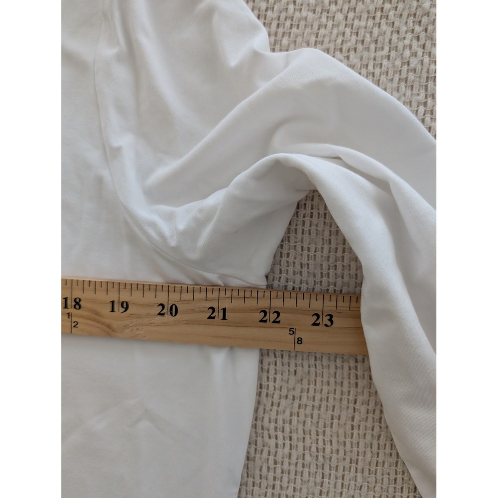 Chicos The Ultimate Tee White V-Neck 3/4 Sleeve Pima Cotton Modal Top Size 3 XL - Picture 6 of 7